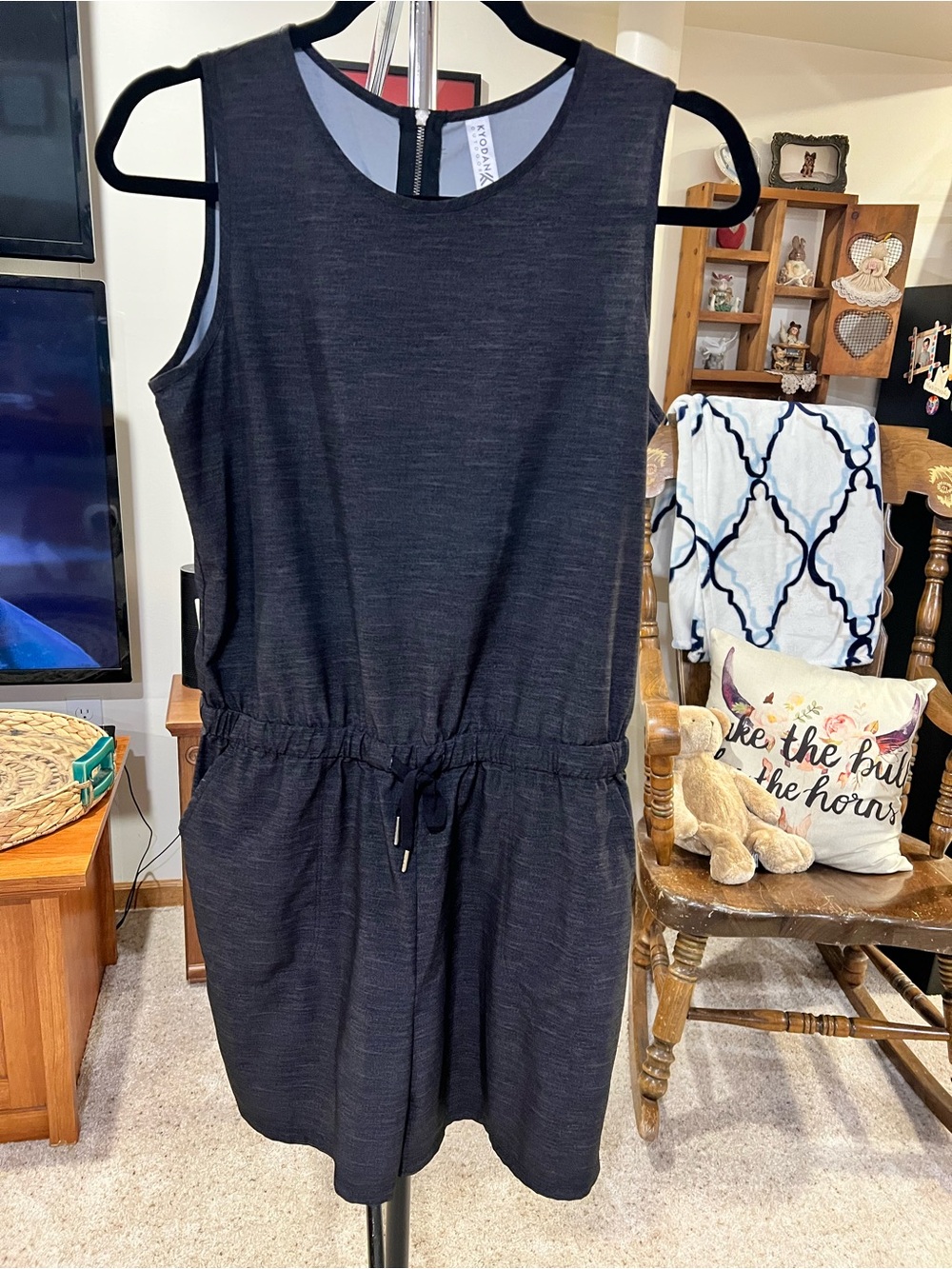 Kyodan Outdoor sleeveless black romper